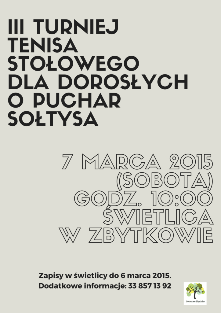 III Turniejtenisa stołowego dla