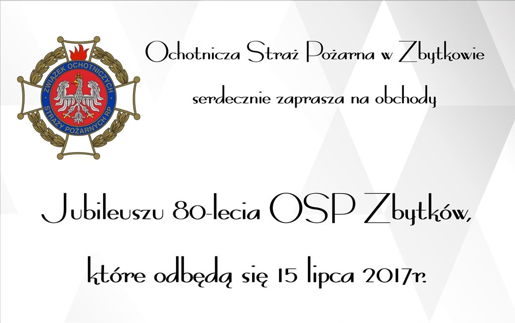 OSP Zbytków świętuje jubileusz