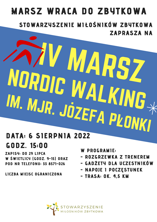 Marsz Nordic Walking wraca do Zbytkowa